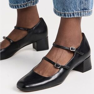 Madewell The Nettie Heeled Mary Jane Heels